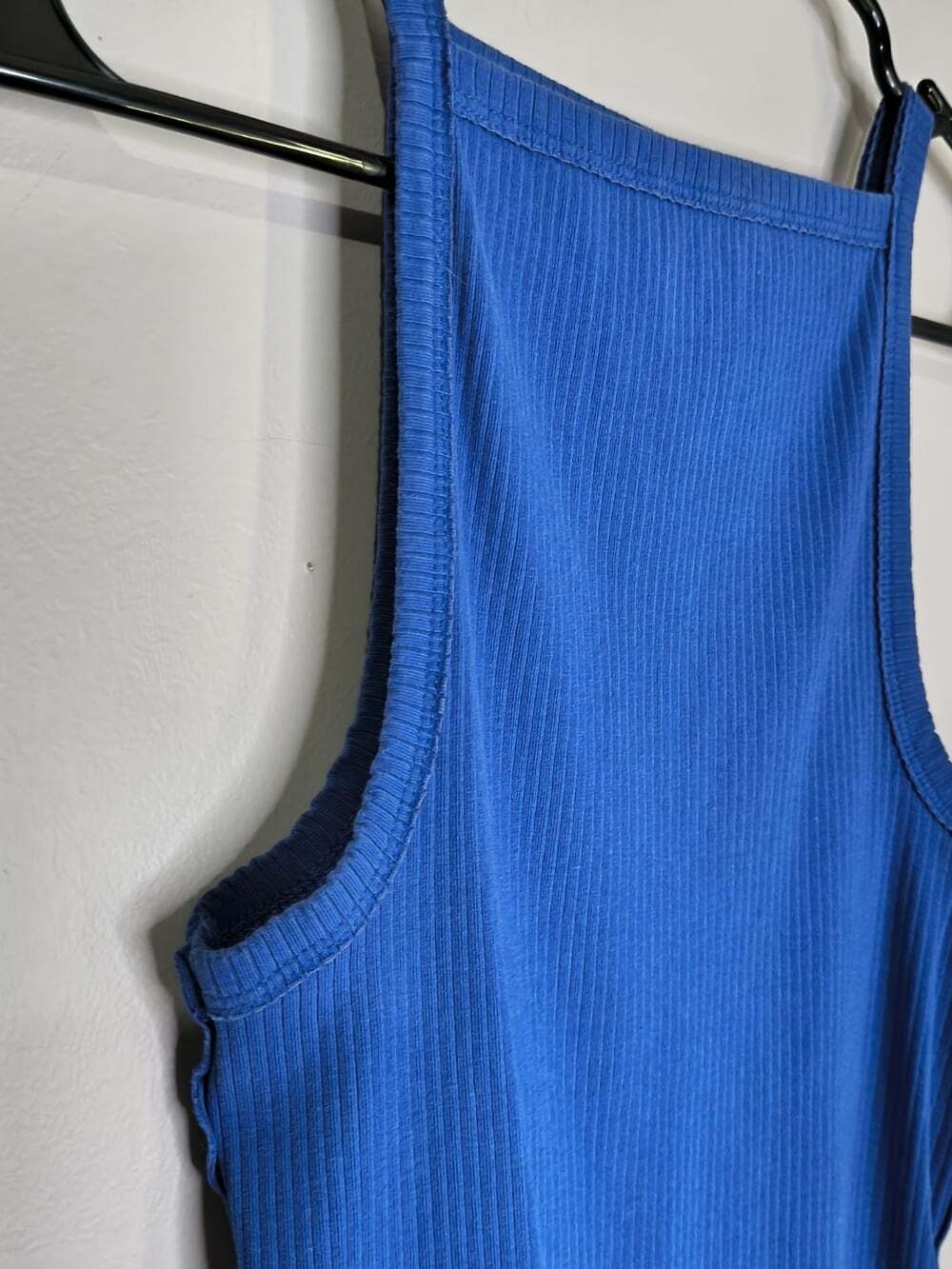 We The Free Ribbed Knit Tank Top Square Neck Blue Size XS Free People - Picture 3 of 9